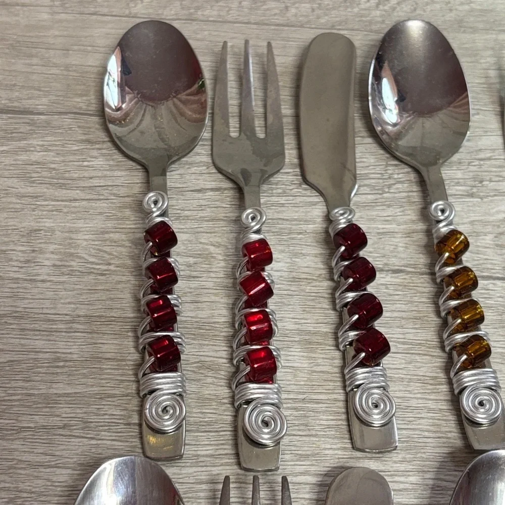 Colorful Spiral Handle Cutlery Set
